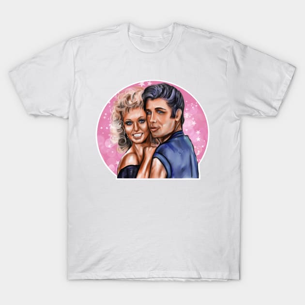 Olivia Newton-John, John Travolta T-Shirt by Svetlana Pelin